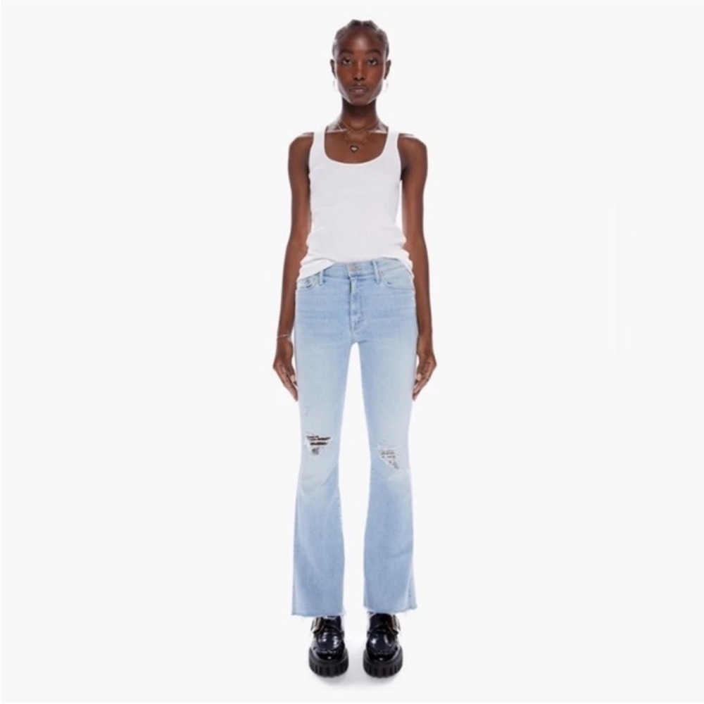 Viral MOTHER The Hustler Ankle Fray Women Jeans in Not So Chill Pill size 27